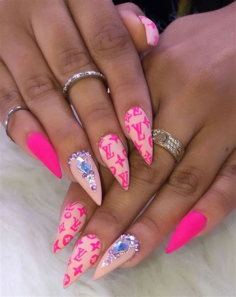 pink louis vuitton nails|how to do louis vuitton nails.